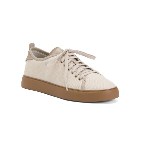 RAG & BONE Greige Men's Canvas Perry Casual Lace Up Sneakers
